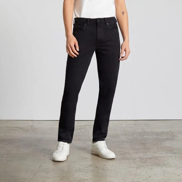 NWT Everlane Men's The Organic Cotton Slim-Fit Jean In Coal Black Size 32x30 - Picture 1 of 9